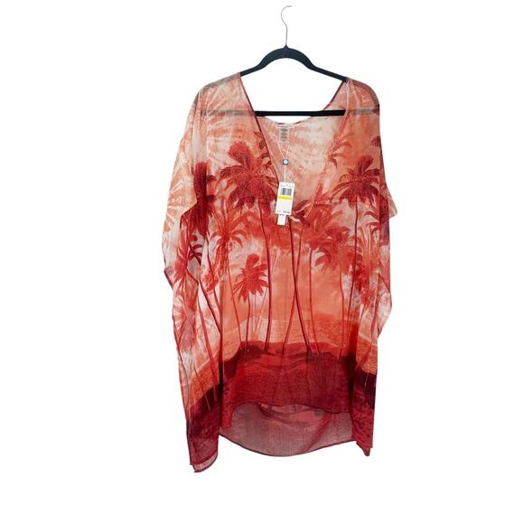 BLEU BY ROD BEATTIE Women's Living Color Cover-up Caftan Size M NWT - Picture 3 of 11